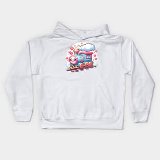 Train Valentines Kids Hoodie